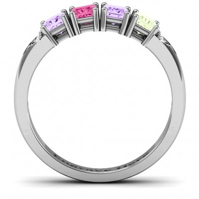 Classic 2-7 Princess Cut Ring with Accents - The Handmade ™