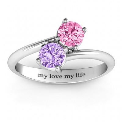Destined For Love Double Gemstone Ring - The Handmade ™