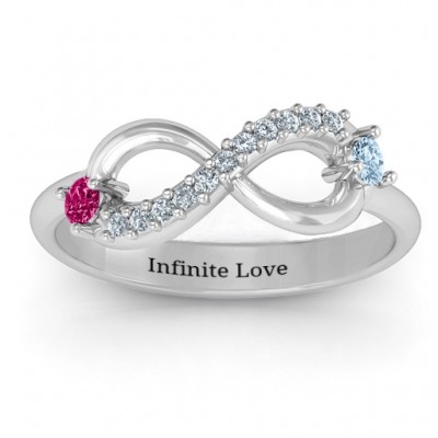 Double Stone Infinity Accent Ring - The Handmade ™