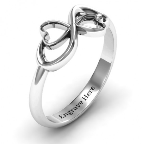 Duo of Hearts Infinity Ring - The Handmade ™