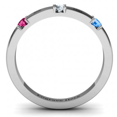 Elegant Three Gemstone Ring - The Handmade ™
