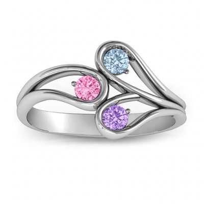 Eternal Elegance Three-Stone Ring - The Handmade ™