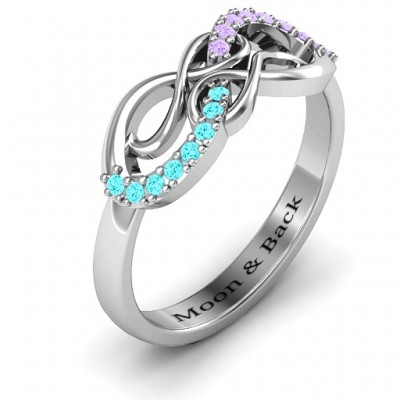 Everlasting Infinity Ring with Gemstones - The Handmade ™