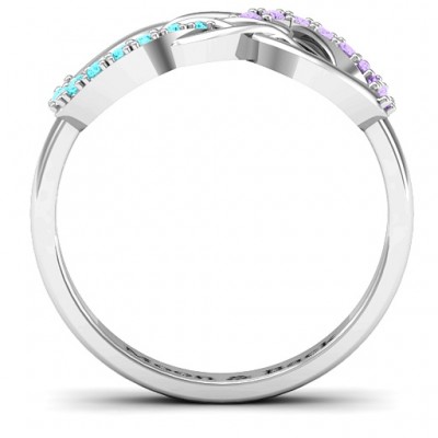 Everlasting Infinity Ring with Gemstones - The Handmade ™