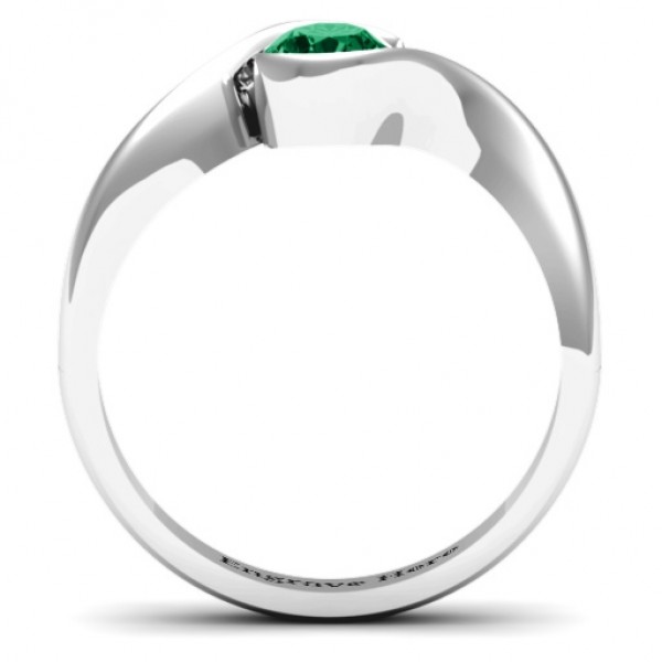 Fancy Solitaire Swirl Ring - The Handmade ™