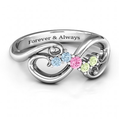 Flourish Infinity Ring with Gemstones - The Handmade ™