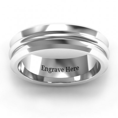 Forge Bevelled and Banded Men's Ring - The Handmade ™
