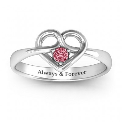 Forget Me Knot Heart Infinity Ring - The Handmade ™