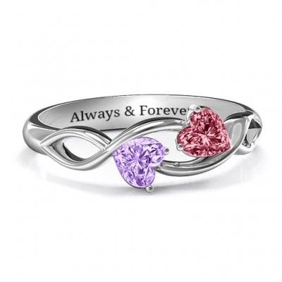 Heavenly Hearts Ring with Heart Gemstones - The Handmade ™