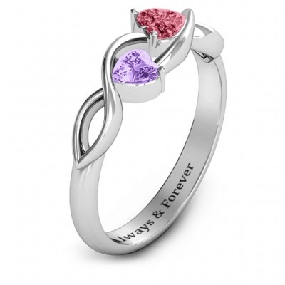Heavenly Hearts Ring with Heart Gemstones - The Handmade ™