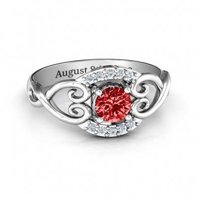 Lasting Love Promise Ring with Accents - The Handmade ™