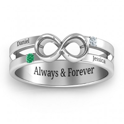 Men's Accented Infinity Ring - The Handmade ™