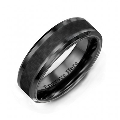 Men's Black Nightfall Ceramic Ring - The Handmade ™