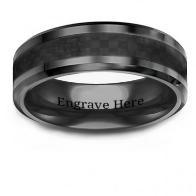 Men's Black Nightfall Ceramic Ring - The Handmade ™