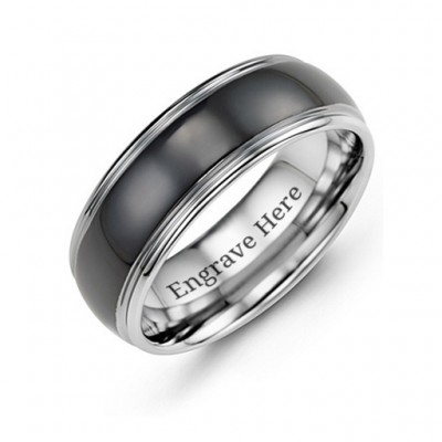 Men's Black Tungsten Ring - The Handmade ™