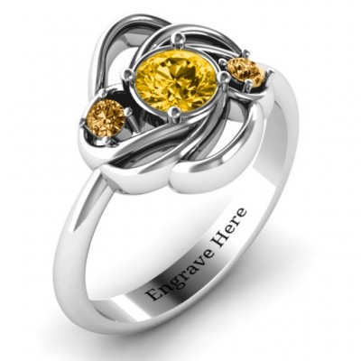 Multi Stone Love Knot Ring - The Handmade ™
