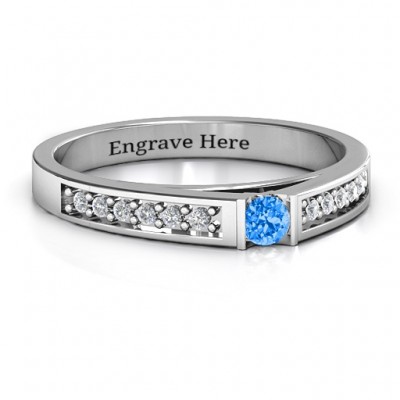 Solitaire Bridge Ring with Shoulder Accents - The Handmade ™