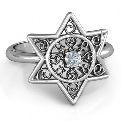 Star of David with Filigree Ring - The Handmade ™
