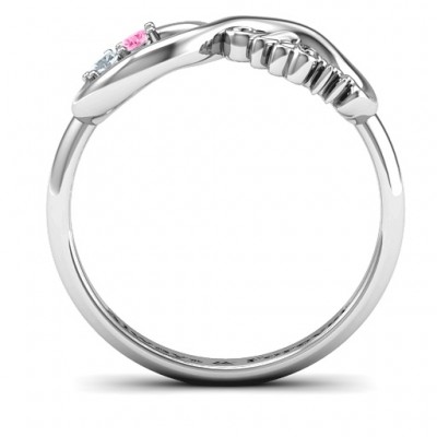 Silver 2-10 Stone Nana Infinity Ring - The Handmade ™