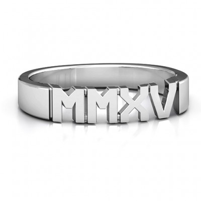Silver Roman Numeral Graduation Ring - The Handmade ™