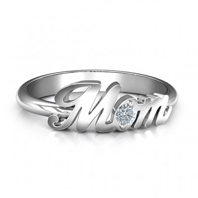 Silver All About Mom Birthstone Ring - The Handmade ™