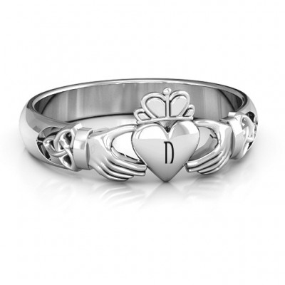 Silver Celtic Knotted Claddagh Ring - The Handmade ™