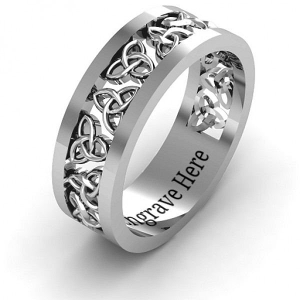 Silver Celtic Wreath Men's Ring - The Handmade ™