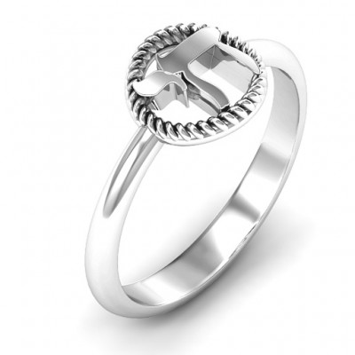Silver Chai with Braided Halo Ring - The Handmade ™