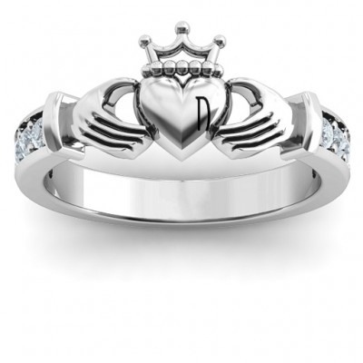 Silver Classic Claddagh Ring with Accents - The Handmade ™