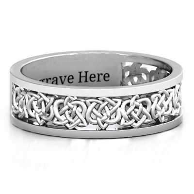 Silver Half Eternity Celtic Ring - The Handmade ™