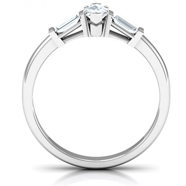 Silver Marquise Cut Love Ring - The Handmade ™