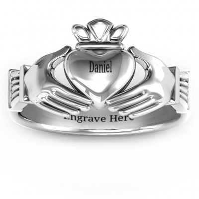 Silver Men's Classic Celtic Claddagh Ring - The Handmade ™