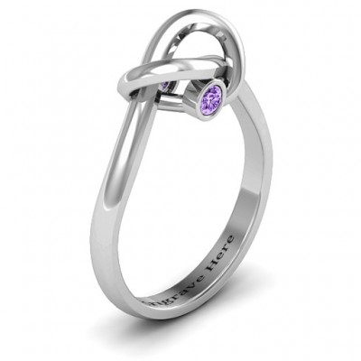 Silver Modern Infinity Heart Ring - The Handmade ™