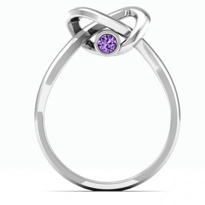Silver Modern Infinity Heart Ring - The Handmade ™