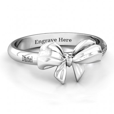 Silver Papillon Bow Ring - The Handmade ™