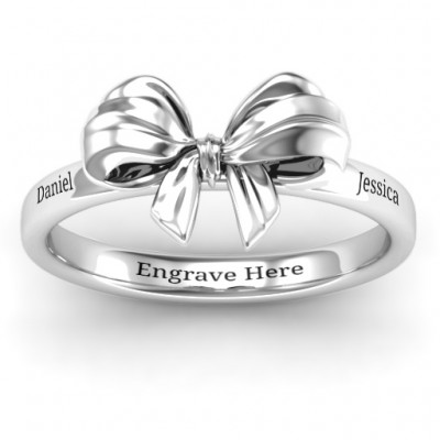 Silver Papillon Bow Ring - The Handmade ™