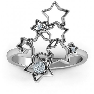 Silver Sparkling Constellation Ring - The Handmade ™