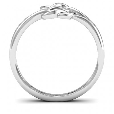 Silver Tangled Hearts Infinity Ring - The Handmade ™
