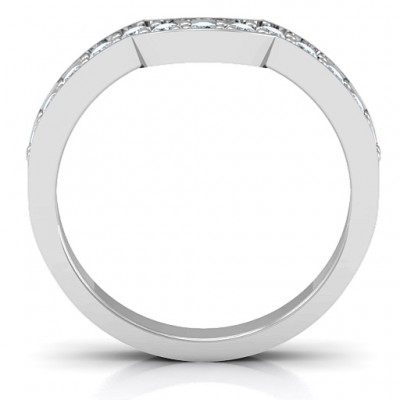 Silver U-Shape Shadow Ring - The Handmade ™