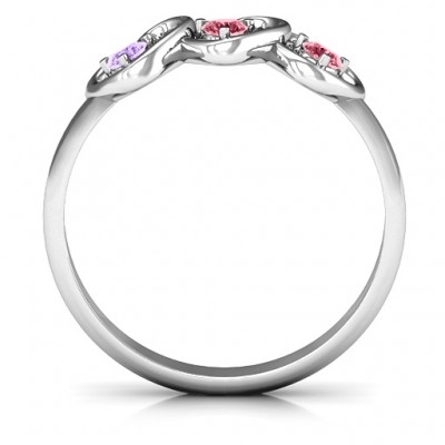 Three's Company Triple Heart Gemstone Ring - The Handmade ™
