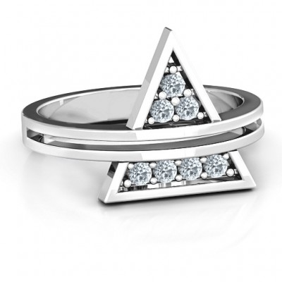 Triangle of Glam Geometric Ring - The Handmade ™