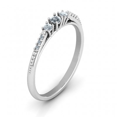Trinity Ring on Accented Band - The Handmade ™