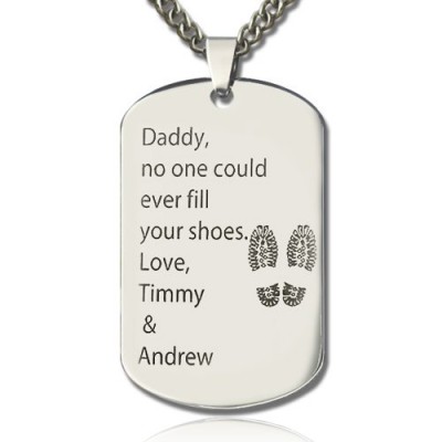Father' Day Gift Dog Tag Name Necklace - The Handmade ™