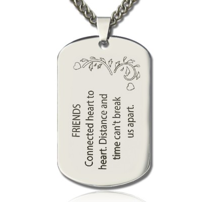 Best Friends Dog Tag Name Necklace - The Handmade ™