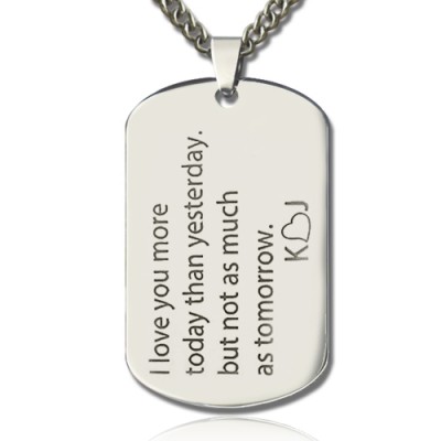 Love Song Dog Tag Name Necklace - The Handmade ™
