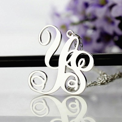 Silver 2 Initial Monogram Necklace - The Handmade ™