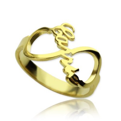 Infinity Name Ring Gold - The Handmade ™