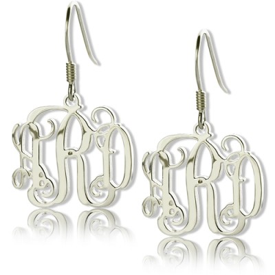Personalised Silver Monogram Earrings - The Handmade ™