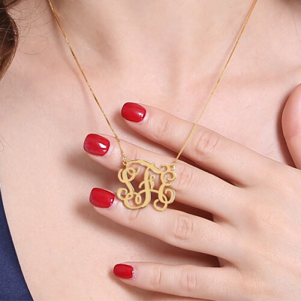Monogram Necklace Gold - The Handmade ™
