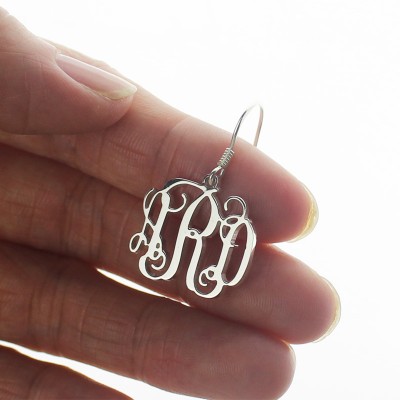 Personalised Silver Monogram Earrings - The Handmade ™